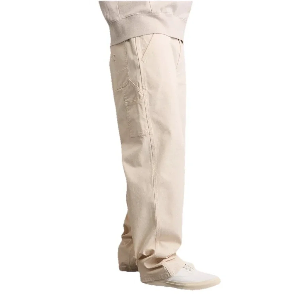 American Eagle Carpenter Relaxed Loose Fit Pants Mens 32x30 Cream Utility Y2K